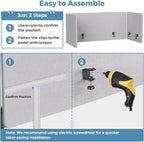 MORDEER 47.2 Inch Desk Divider Panels Set, Acoustic Divider Panel - Image 7