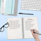 ABERLLS Beige Lined Spiral Journal Notebook - Image 3