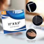 12 Pack L Shape Slanted Back 11x8.5 Plastic Sign Holders - Image 5