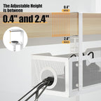 2 Pack Under Desk Cable Management Box White, Cinati 26.8" Wire Organizers No - Image 2