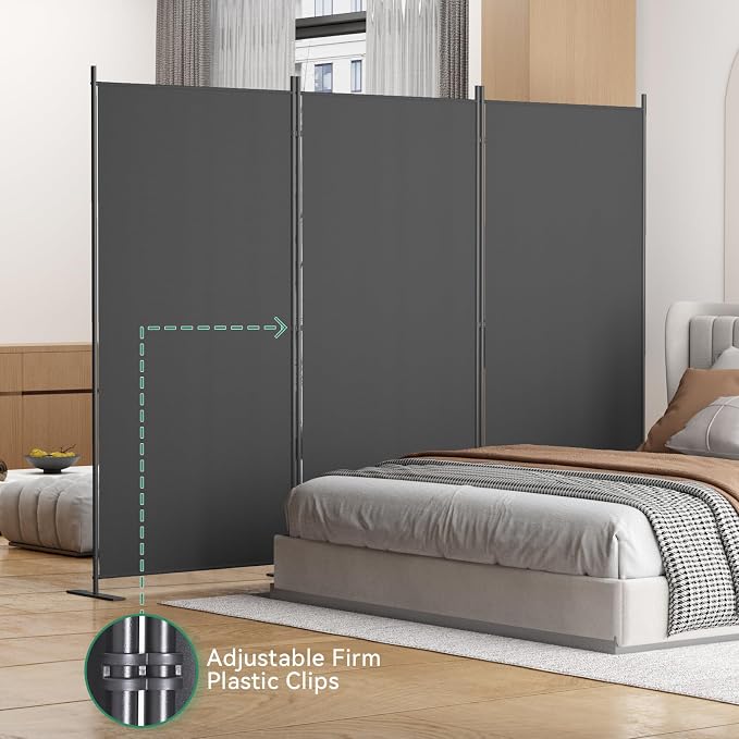 Helios&Hestia 3-Panel 6 ft Tall Indoor Folding Room Divider, Portable Privacy - Image 7