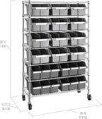 Seville Classics Heavy Duty NSF Bin Rack Solid Steel Wire Shelving Storage Unit - Image 10