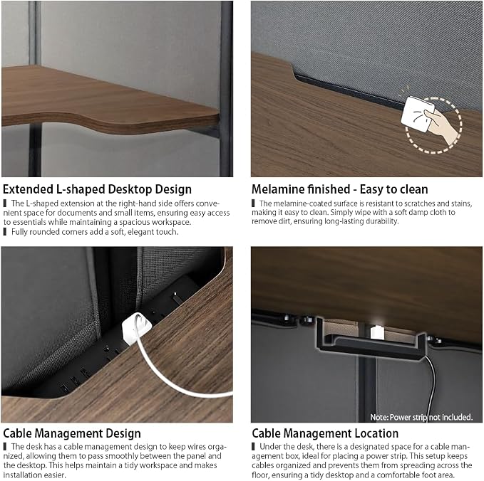 Provour Work Booth, Private Workstation, Room Divider, Office Pod, Acoustic - Image 5