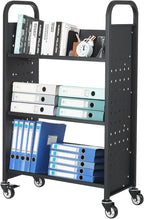 VEVOR Rolling Library Book Cart, 330 lbs Capacity, 30.3 x 15 x 48.0-Inch - Image 9