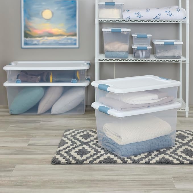 Sterilite 24-Pack Latching Box, Under Bed Storage Bins - Image 9