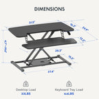 FLEXISPOT 32-inch Height Adjustable Standing Desk Converter, Quick Sit to Stand - Image 3