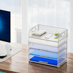 Marbrasse Paper Organizer Letter Tray, 5 Tier Mesh File Organizer - Image 2
