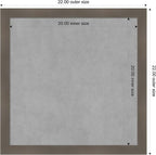 Amanti Art Grey Framed Magnetic Board 22x22 Medium Vision Board - Image 3