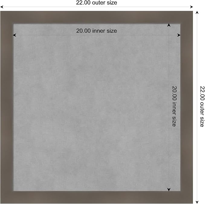 Amanti Art Grey Framed Magnetic Board 22x22 Medium Vision Board - Image 4