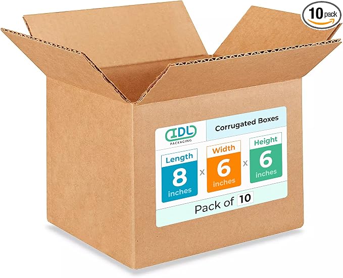 Small Moving & Shipping Boxes 8x6x6 inches by IDLPackaging