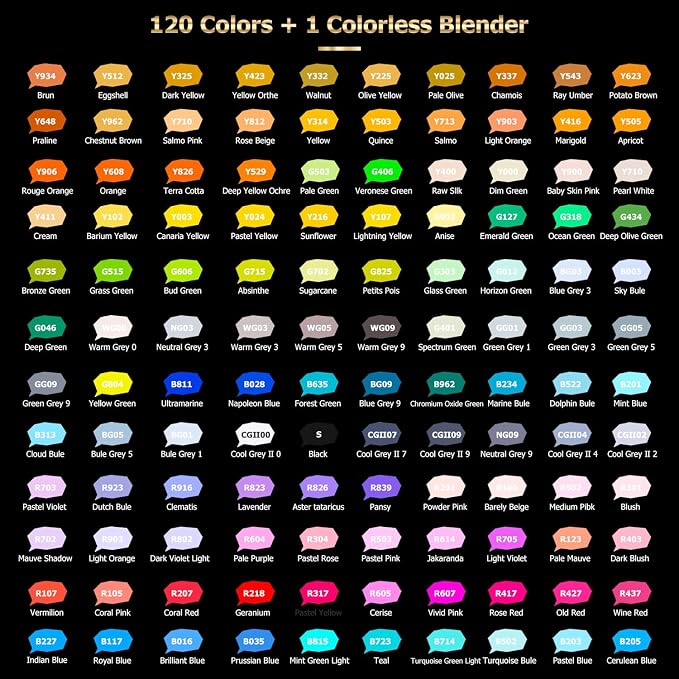 Caliart Alcohol Markers Brush Tip - Image 3