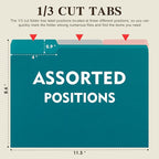 Color File Folders, 1/3-Cut Tabs, Letter Size - Image 2