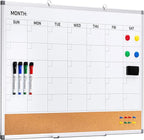 Comix Dry Erase Calendar Whiteboard Corkboard Combo, 36 * 24 inch Monthly by Comix