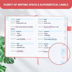 Password Keeper Book with Alphabetical Tabs，4.3"x5.7" Small Password Books - Image 3