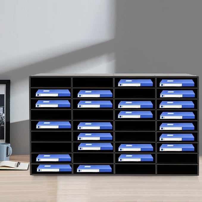 Literature Organizer with 36 Compartments | Adjustable Desktop File Sorter Mail - Image 2