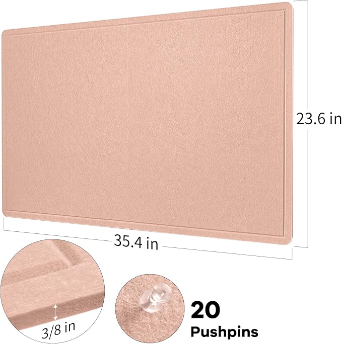 Bulletin Board, 36 x 24 inches Felt Board - Image 5