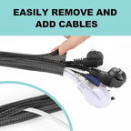 AGPTEK Cable Sleeve Cover, 2 Pack 5ft - Image 4