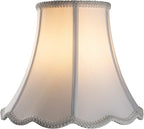 Bell Lamp Shade, Saangseon White Scalloped Lampshade Replacement, Lamp Harp - Image 4