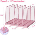 LEKETREE Small Desk File Organizer, 5-Section Upright File Sorter, Vertical - Image 6