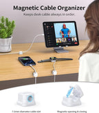 9 Pack Magnetic Cable Clips Cord Holder, Desk Cable Management Accessories - Image 3