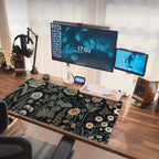 Aesthetic Vintage Dark Flower Plants Wildflowers Large Gaming Mousepad XXL - Image 7