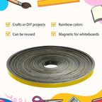 AmazingSpark Magnetic Tape Roll Thin Strips, 1/4 Inch x 33 Feet Magnetic Board - Image 4