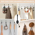 Homanu 10 Pack Coat Hooks Wall Mounted - Image 2