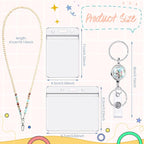 Teacher Lanyard with ID Holder Cute Wooden Beaded Lanyards - Image 2