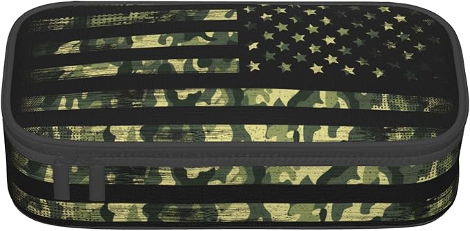 YIJIUWKIS Camo Pencil Box for Kids Adults, Usa Flag Style Pencil Case for Boys - Image 6