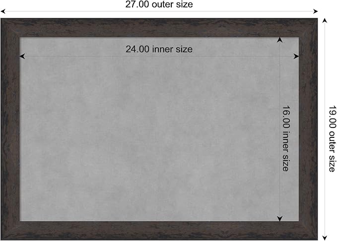 Amanti Art Black Framed Magnetic Board 19x27 Medium Vision Board - Image 3