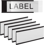 LLPT Magnetic Label Holder 2” x 1” 50 Packs C Channel 300g White Paper Cards - Image 5