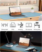 YSAGi Leather Desk Protector, Office Mat, Large Mouse Mat, Non-Slip PU Leather - Image 6