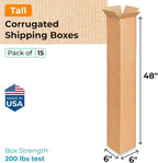 Tall Moving & Shipping Boxes 6"L x 6"W x 48"H - Image 2