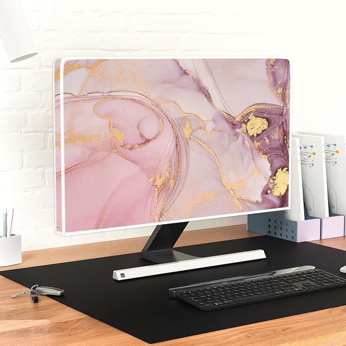 Baocicco Pink Gold Marble Waterproof Screen TV Cover 50, 52 Inch Decorative - Image 6