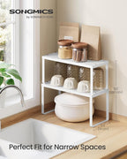 SONGMICS Spice Racks, Countertop Organizers, Shelf Risers, Expandable - Image 2