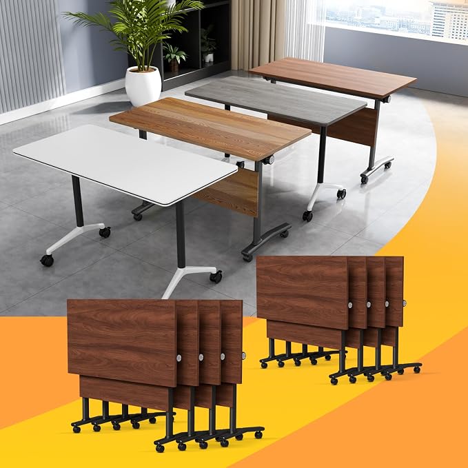 Conference Table Flip Top Mobile Conference Room Tables, Folding Conference by WYMHYZ