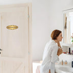 Bathroom Sign Sticker for Business and Home，Self-adhesive Brushed Gold Bathroom - Image 6