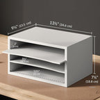 Ballucci Paper Organizer, 3-Tier Stackable Wood Desk Organizer, Document File - Image 3