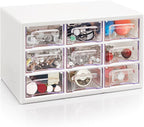 Desk Storage Organizer with 9 Drawers, FODIENS Stackable Desktop Craft Drawer by FODIENS