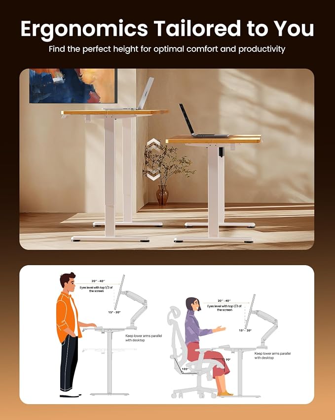 ErGear Height Adjustable Electric Standing Desk, 63 x 28 Inches Sit Stand up - Image 7