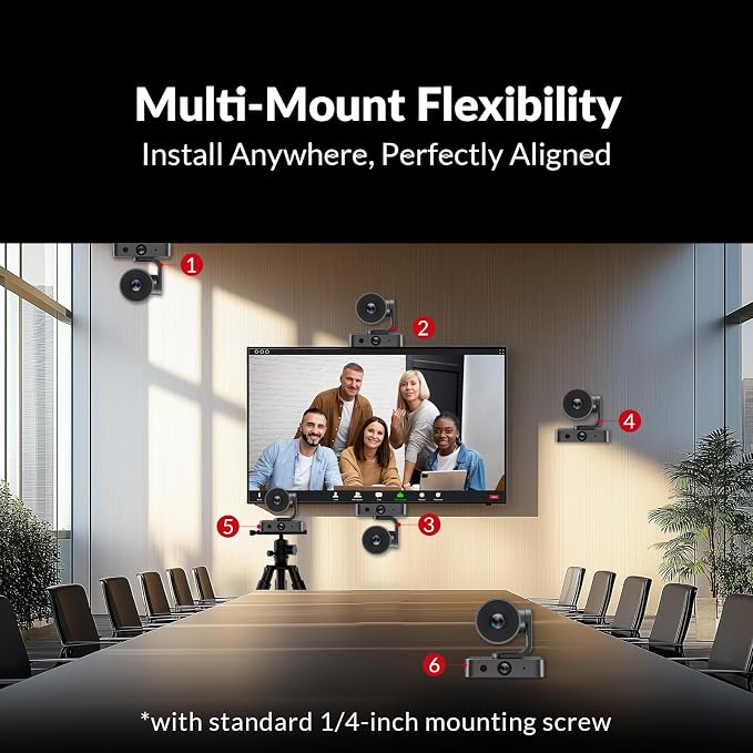AV Access 4K Conference Room Camera, Dual Lens Cam, 3X Optical/5X Digital Zoom - Image 6
