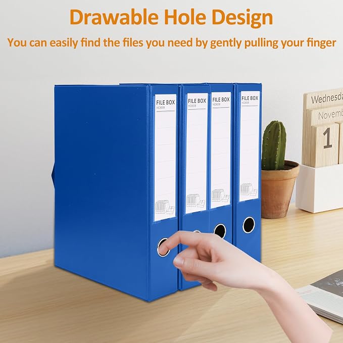 HUA JIE A4 Storage File Boxes Plastic Archives Cases - Image 6