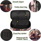 Pardick Pencil Case，Horse Lavender Big Capacity Pencil Pouch Coin Pouch - Image 5