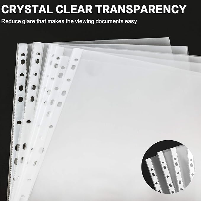 Sheet Protectors, PANDRI 400 Pack Clear Heavy Duty Plastic Page Protectors - Image 5
