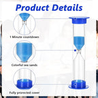 80 Pcs Plastic 1 Minute Sand Timer, 3.42" x 0.98" Small Sand Timer Bulk - Image 3