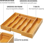 oridom Expandable Bamboo Kitchen Drawer Organizer - Image 3
