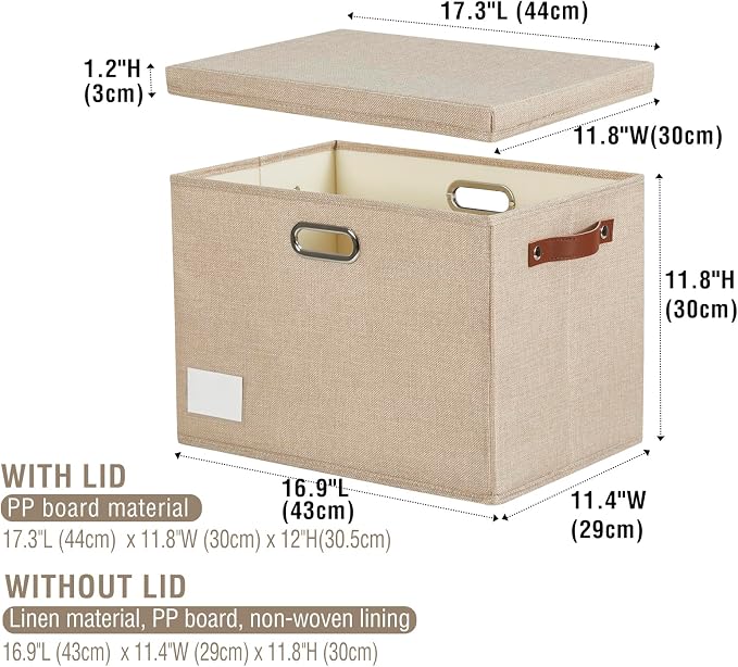 Roobyl 17" Large Collapsible Storage Bins - Image 3