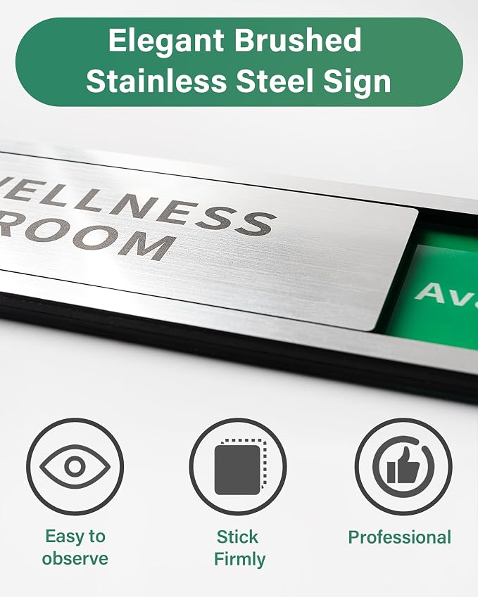 Wellness Room Office Door Signs, Do Not Disturb- In Use/Available Slider Sign - Image 2