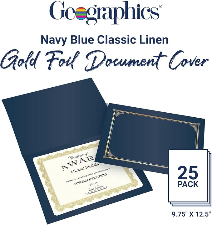 Geographics Classic Linen Document Covers, 12.5” x 9.75” - Image 2
