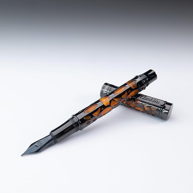 Conklin Endura Deco Crest Fountain Pen in Orange - Image 2